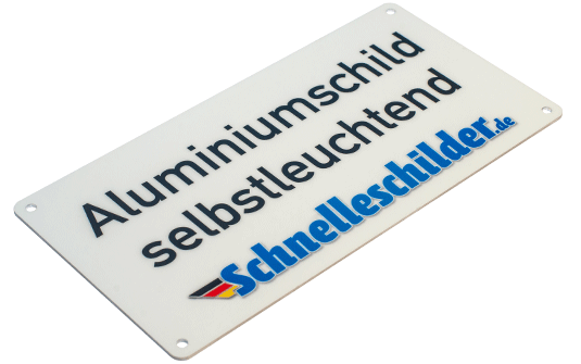 Aluminiumschild selbstleuchtend