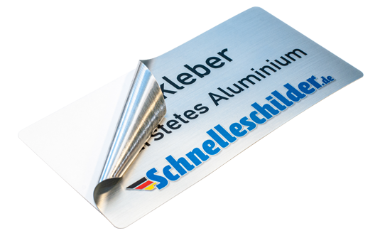 Aufkleber geburstetes aluminium