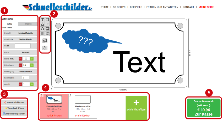Wie gestalten Sie eigenen Schilder