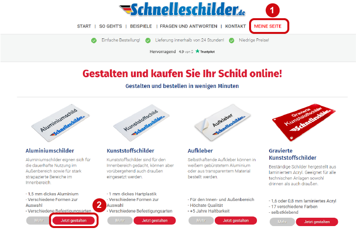 Wie gestalten Sie eigenen Schilder
