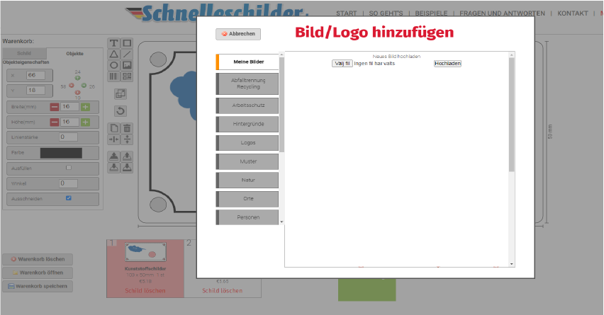 Wie gestalten Sie eigenen Schilder