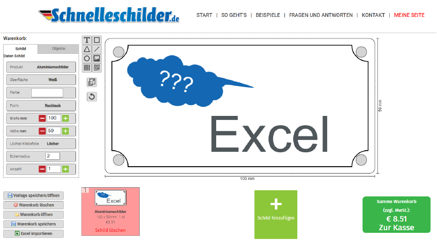 Wie gestalten Sie eigenen Schilder